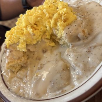 Four Star Family Restaurant - Biscuits and gravy with scrambled eggs - American Near Me - Peru, Illinois Four Star Family Restaurant - Biscuits and gravy with scrambled eggs - American Near Me - Peru, Illinois