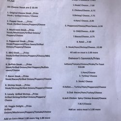 D's Cheesesteaks - D's Menu
