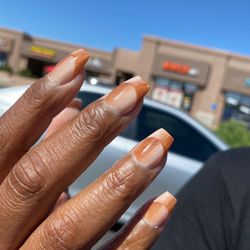 Sunset Nails and Spa - Ombré brown fall nails