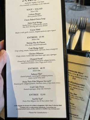 Menu photo 6 Hyde Park Prime Steakhouse Daytona Beach, FL