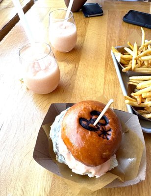 Burgers & Half Bottles by null