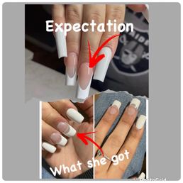 Top Expectation and what she received below pic Top Expectation and what she received below pic