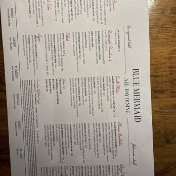 Blue Mermaid - Menu - Seafood Near Me - San Francisco, California