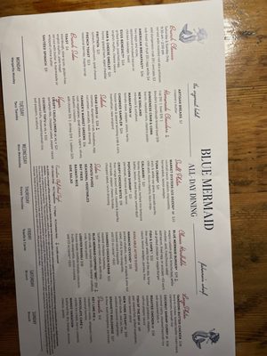 Menu photo 1 Blue Mermaid San Francisco, CA