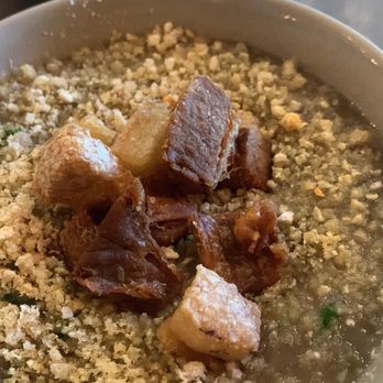 Pink Salt Grill - Munggo: mung bean stew with ampalaya and crispy pork belly - Filipino Near Me - Santa Clarita, California Pink Salt Grill - Munggo: mung bean stew with ampalaya and crispy pork belly - Filipino Near Me - Santa Clarita, California