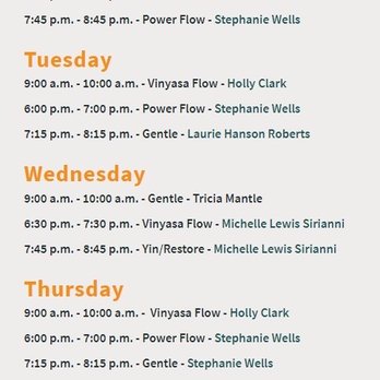 C-Town Yoga - Class schedule - Yoga Near Me - Celina, Texas