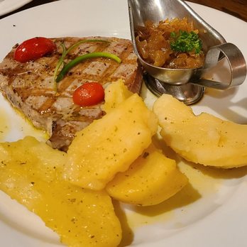 Reef Restaurant & Bar - Grilled Sword Fish Steak with lemon mash potatoes as side - Seafood Near Me - Forest Hills, New York Reef Restaurant & Bar - Grilled Sword Fish Steak with lemon mash potatoes as side - Seafood Near Me - Forest Hills, New York