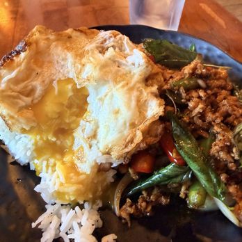 PCH Noodles - Ka-pow over rice with fried egg - Thai Near Me - Lomita, California
