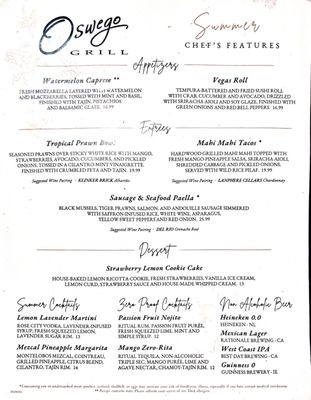 Menu photo 2 Oswego Grill Clackamas, OR Menu photo 2 Oswego Grill Clackamas, OR