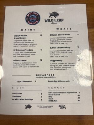 Menu photo 3 Wild Leap Atlanta Atlanta, GA Menu photo 3 Wild Leap Atlanta Atlanta, GA