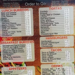 Tortas & More - Menu