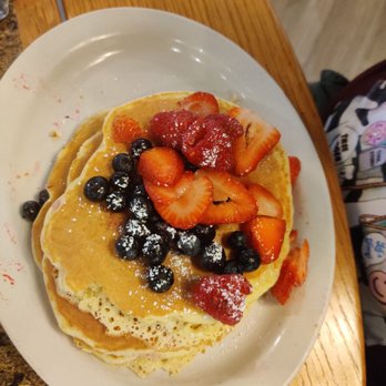 Rainbow Cafe - Berry pancake short stack! - Burgers Near Me - Elmhurst, Illinois