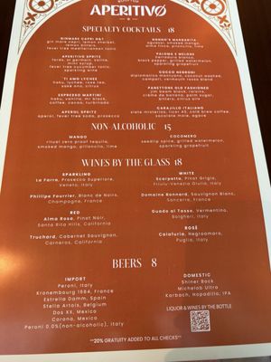 Menu photo 6 Aperitivo Houston, TX