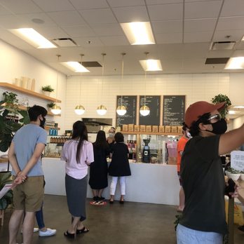 Everyday Eatery - Inside on a weekend during brunch time (line for ordering and right table for pick up) - Cafes Near Me - Irvine, California