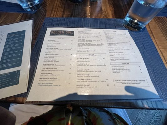 Menu photo 2 Golden Owl Tavern Charlotte, NC