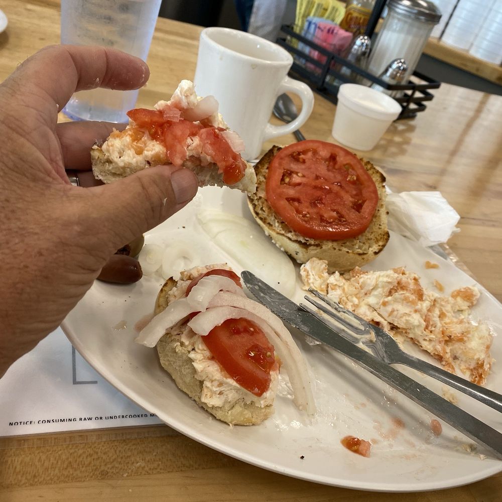 Bagel Bar East - Salt Bagel with Nova Spread - Bagels Near Me - North Miami, Florida Bagel Bar East - Salt Bagel with Nova Spread - Bagels Near Me - North Miami, Florida