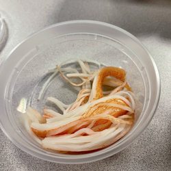 Volcano Sushi Bar & Hibachi - The 2 pieces of crab sticks that they left out of my soup.