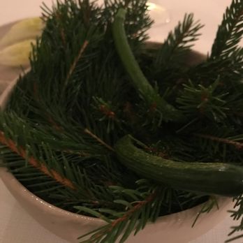 Restaurant AOC - Pine-infused pickle amuse bouche - Danish Near Me - Copenhagen, 84