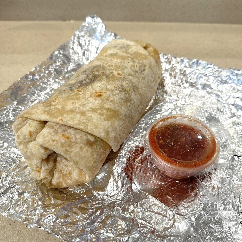 The Breakfast Factory - Breakfast burrito and red salsa. - Breakfast & Brunch Near Me - Brea, California