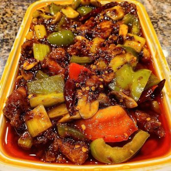 Lao Sze Chuan - Uptown - Extra spicy Kung Pao. Look at that chili oil!!! - Chinese Near Me - Chicago, Illinois