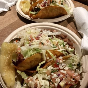 MAIZ Cocina - 2 crispy tacos plate. Shells were very greasy and fell apart. - Food Trucks Near Me - Corona, California MAIZ Cocina - 2 crispy tacos plate. Shells were very greasy and fell apart. - Food Trucks Near Me - Corona, California