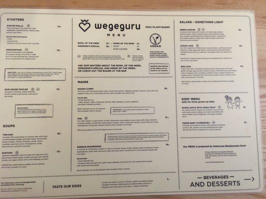 Menu photo 1 Wegeguru Warsaw, MZ