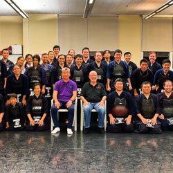 Dojo members with the Japanese Navy