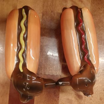 Chimney Rock Cafe - Our cute little salt and pepper shakers for our table two little wiener dogs. - Breakfast & Brunch Near Me - Priest River, Idaho Chimney Rock Cafe - Our cute little salt and pepper shakers for our table two little wiener dogs. - Breakfast & Brunch Near Me - Priest River, Idaho