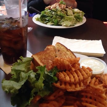 Union Grill - Grilled cheese, waffle fries, and a chicken caesar salad - American Near Me - Pittsburgh, Pennsylvania