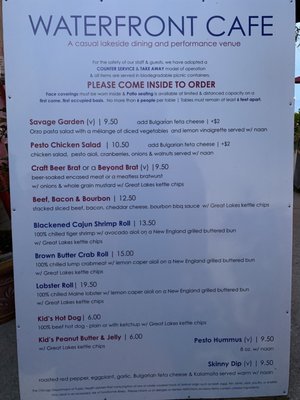 Menu photo 1 The Waterfront Cafe Chicago, IL Menu photo 1 The Waterfront Cafe Chicago, IL