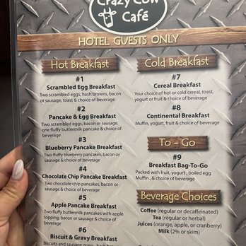 Crazy Cow Cafe - MENU FOR HOTEL GUESTS ONLY!!' - American Near Me - Beaver, Utah Crazy Cow Cafe - MENU FOR HOTEL GUESTS ONLY!!' - American Near Me - Beaver, Utah