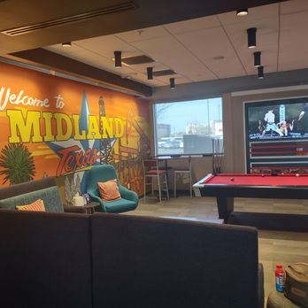 Tru by Hilton Midland - Pool table in lounge. - Hotels Near Me - Midland, Texas Tru by Hilton Midland - Pool table in lounge. - Hotels Near Me - Midland, Texas