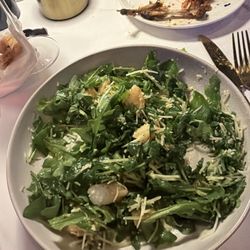 Arugula salad side shrimp. Excellent