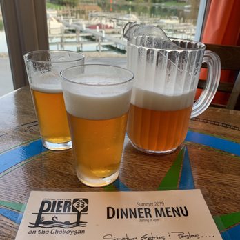Pier M33 On The Cheboygan - Pitcher of an IPA - New American Near Me - Cheboygan, Michigan