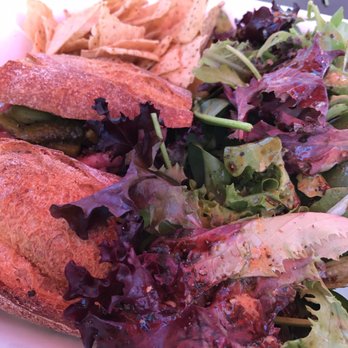 French Corner - Le Saucissou sandwich with salad combo - Breakfast & Brunch Near Me - Carlsbad, California