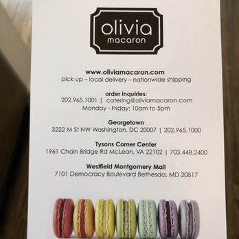 Olivia Macaron - Locations - Macarons Near Me - Washington, DC, District of Columbia