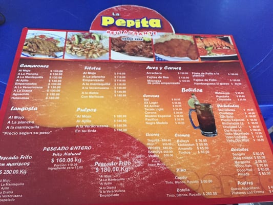 Menu photo 7 La Pepita Puerto Morelos, ROO