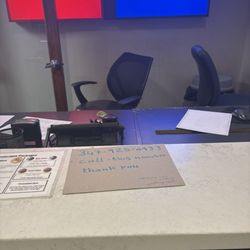 No one works at the front counter. You call a number and wait for someone to arrive.