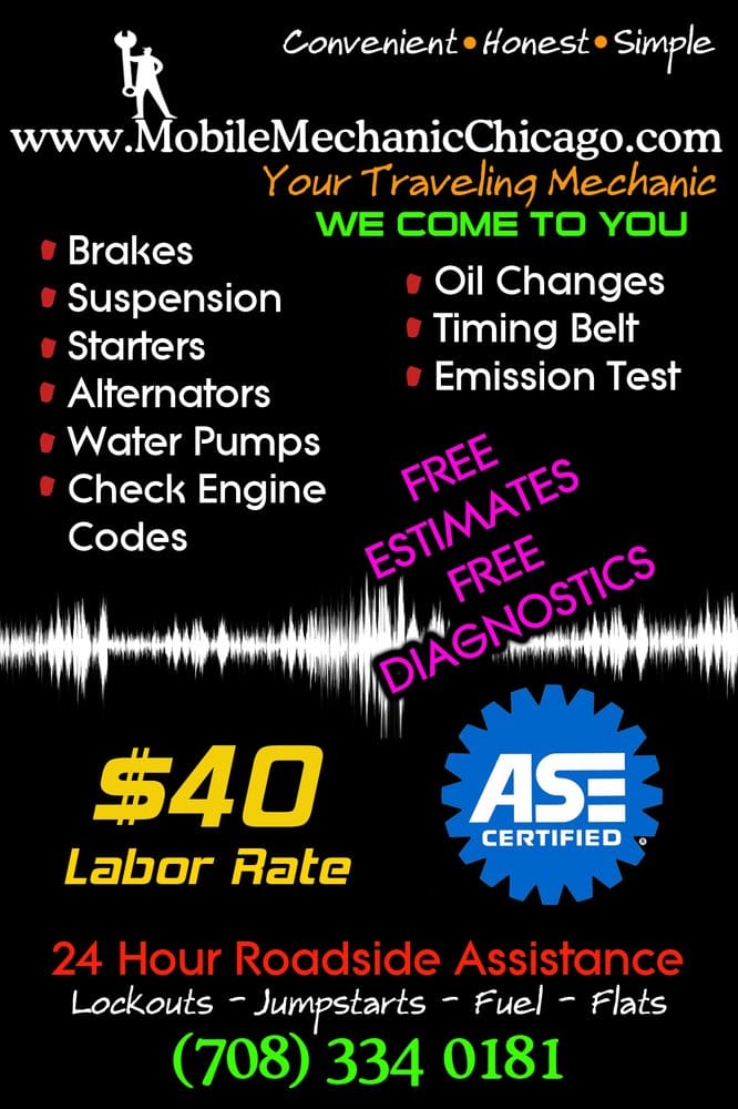 MOBILE MECHANIC CHICAGO Chicago, Illinois Automotive Phone Number Yelp