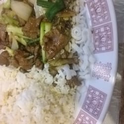 Jade Garden - Mongolian beef lunch special with fried rice
