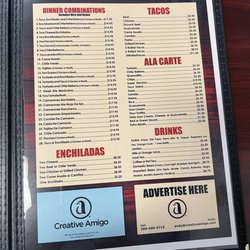 La Hacienda - Menu