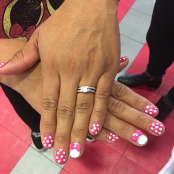 Classy Nail Spa - Minnie Mouse nails with 3D bow. The kids loved it. - Nail Salons Near Me - Alameda, California