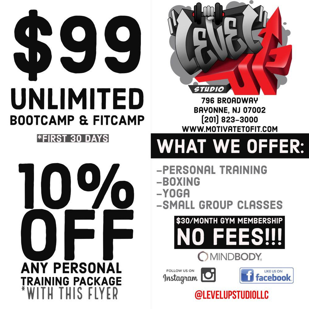 LEVEL UP STUDIO Updated September 2024 796 Broadway, Bayonne, New