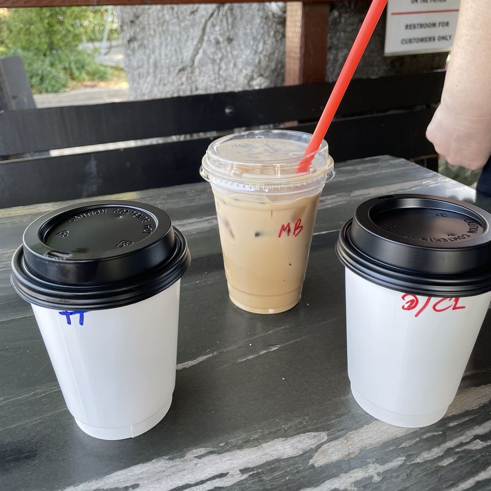 Thai tea , Iced Mocha Bianca, and Carmel Macchiato decaf Thai tea , Iced Mocha Bianca, and Carmel Macchiato decaf
