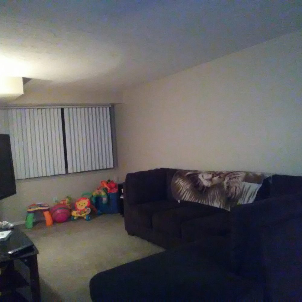 Extra large living room area at the North Point Apartments