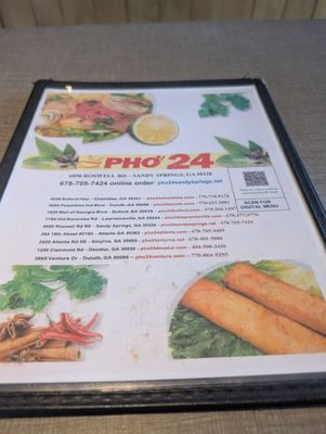 Menu photo 1 Pho 24 Sandy Springs, GA