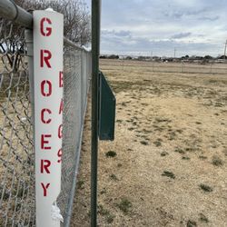 Del Norte Dog Park - Thank goodness for this "grocery bag" station when the other dispensers are empty & I already used the only bag I brought. Lol. (2/13/2023)
