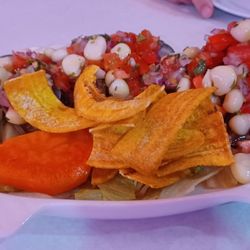 Chicken Place - Choritos a la chalaca ( steamed mussels)