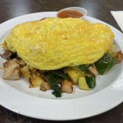 Rigos Cafe - Chicken and veggie omelette