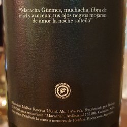Macacha - Vino de la casa...excelente...